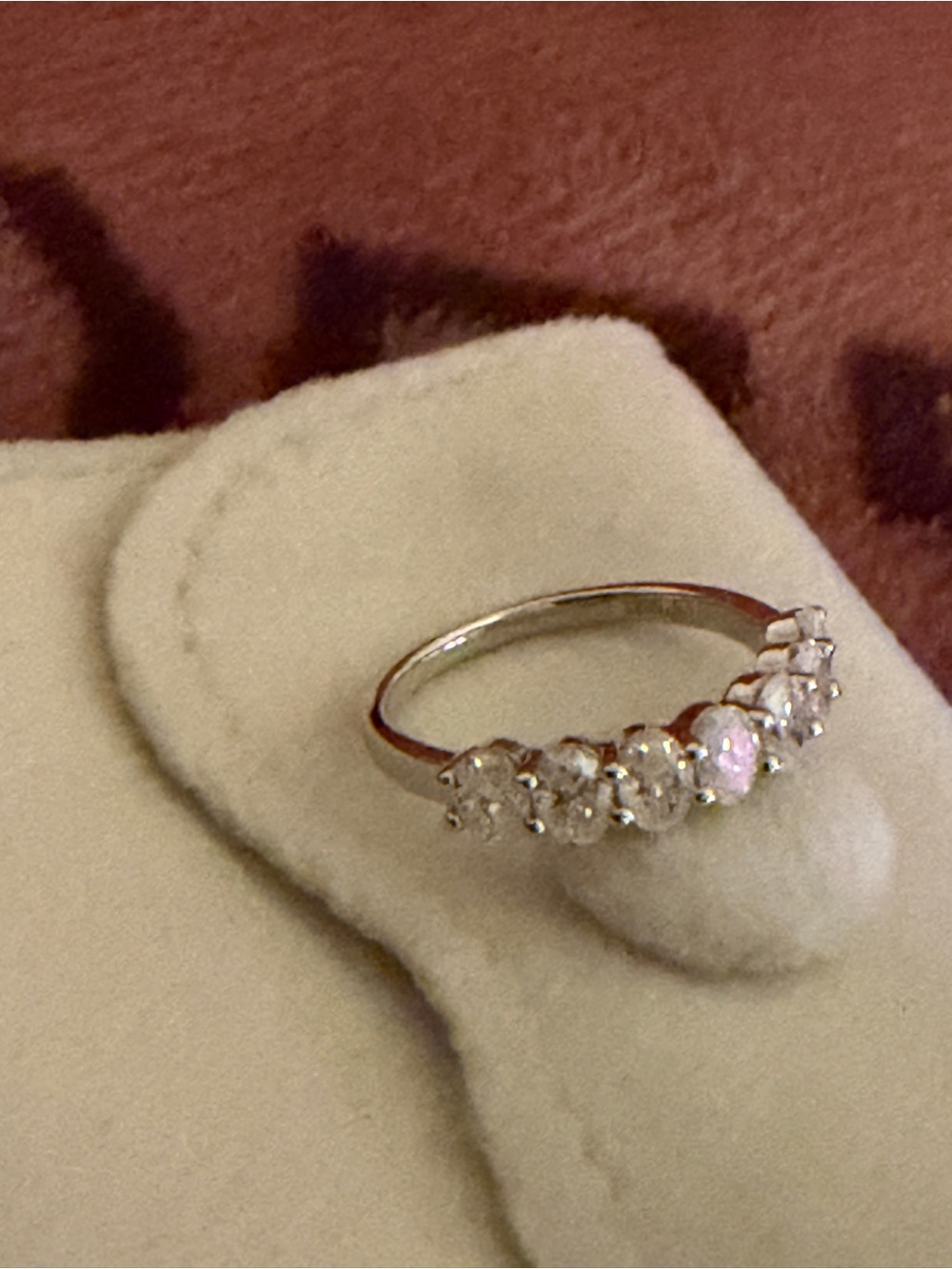 Sterling Silver Oval Cut Half Eternity Size 5 Moissinate 1.8Ct